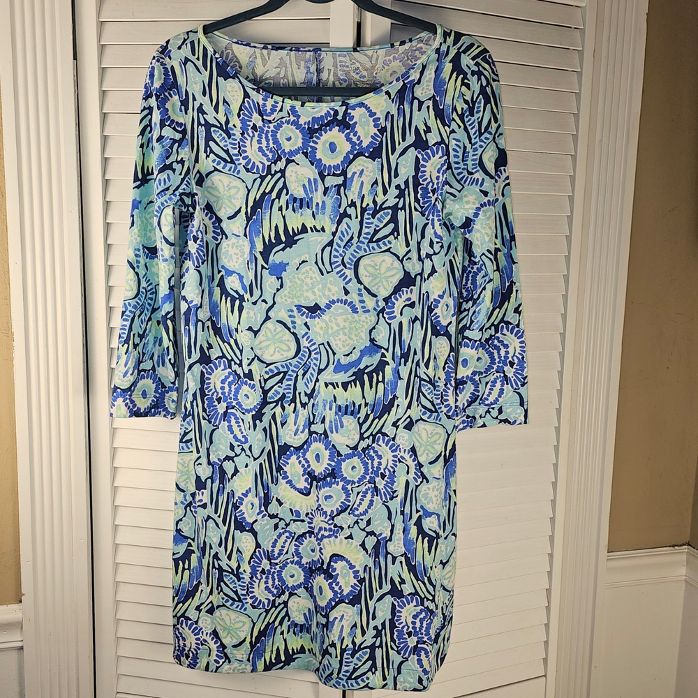 Lilly Pulitzer Womens Indigo Sunset Marlowe Dress Small